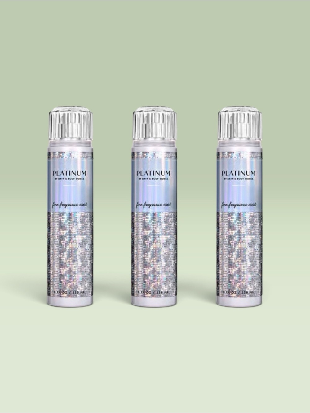 Bath and Body Works PLATINUM Fine Fragrance Mist ~ 8 fl.oz. ( Lot of 3 )